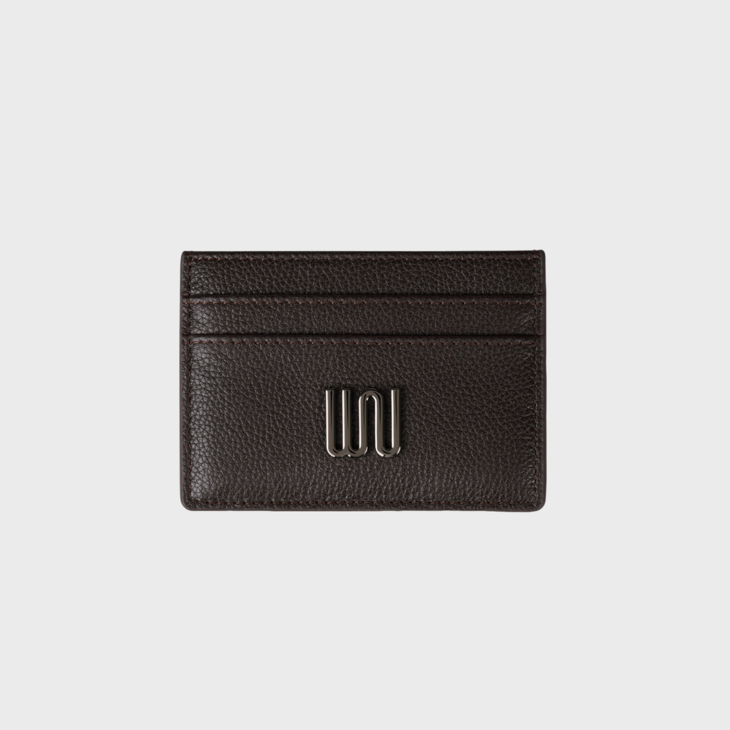 Howlite Cocoa card holder in cocoa brown leather