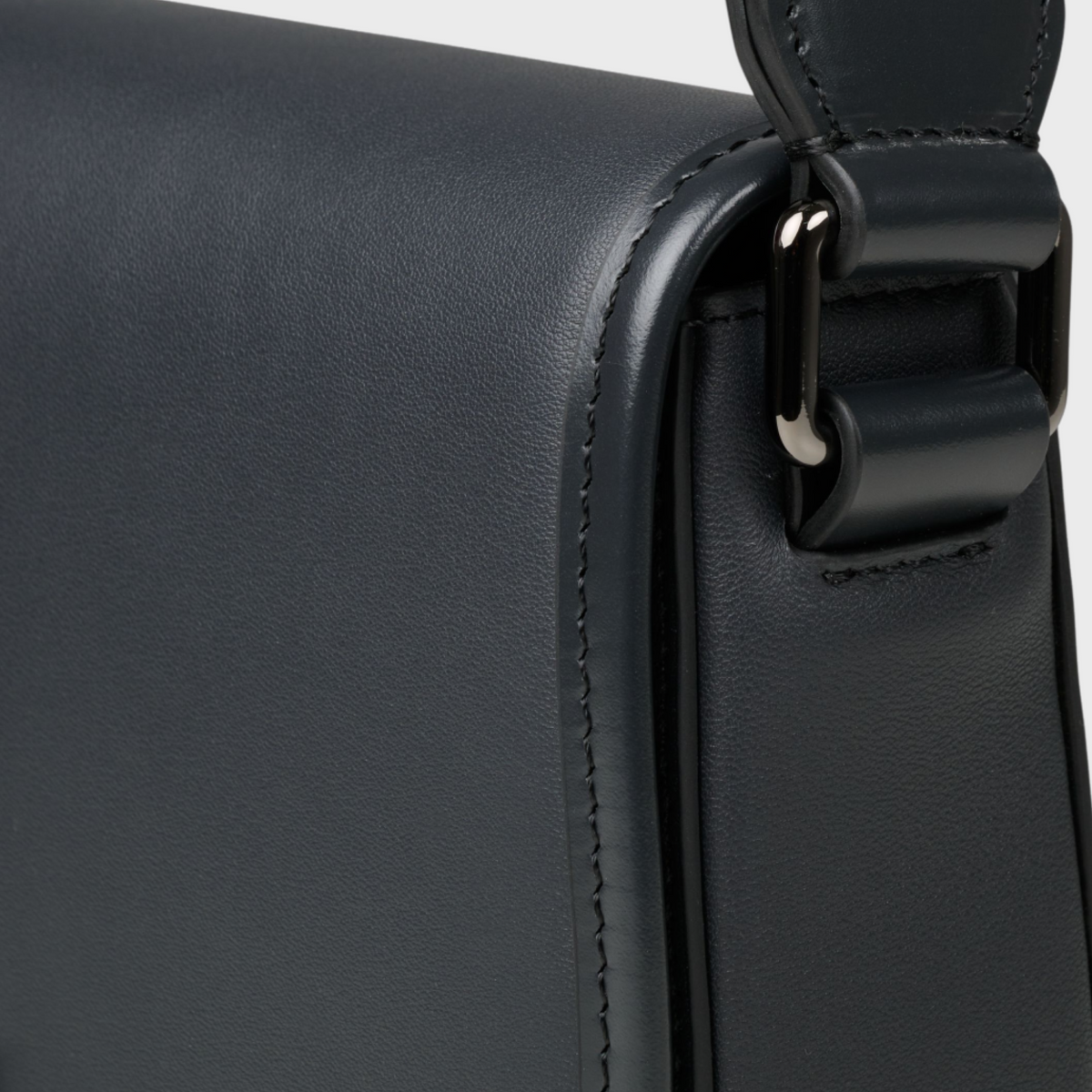 Larimar Charcoal bag in custom-dyed charcoal leather