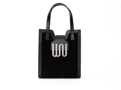 White Noise The Label Azurite Noir sling bag, studio front view