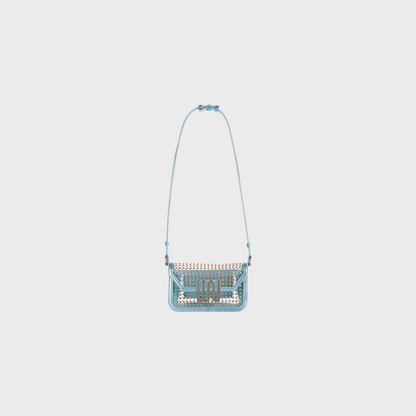Amber Aqua crossbody bag in soft aqua leather