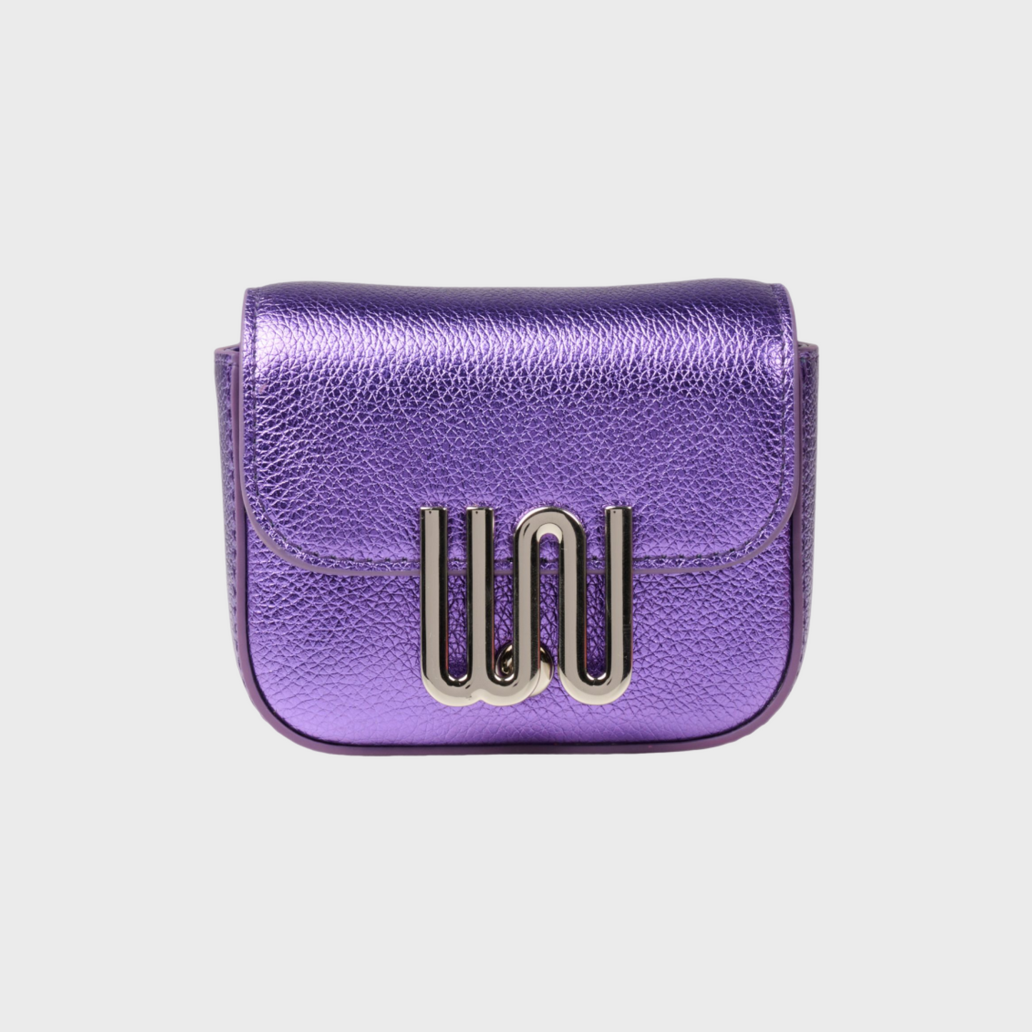 Agate Lavender metallic belt bag in lavender leather