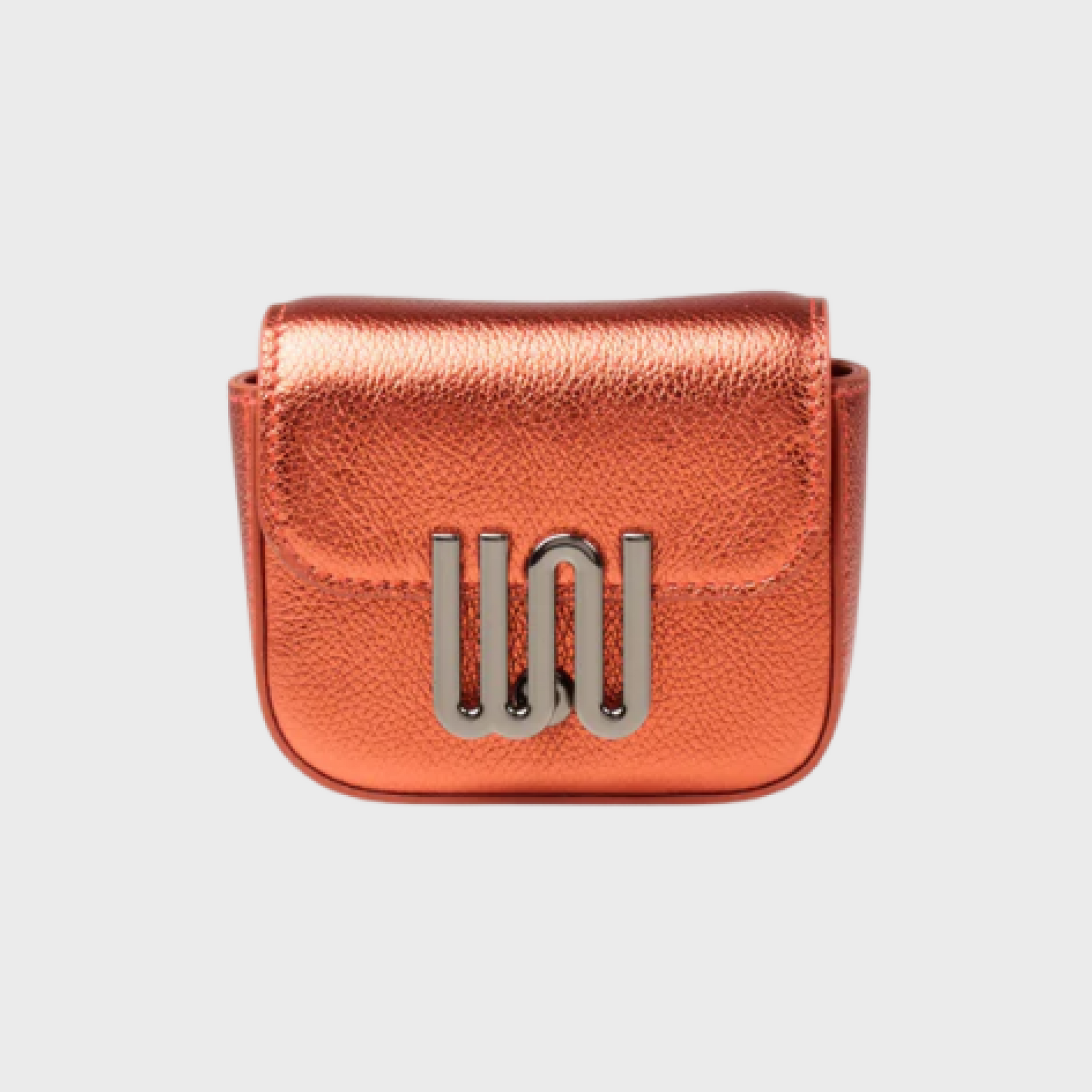 Agate Neon Flare metallic belt bag in red leather