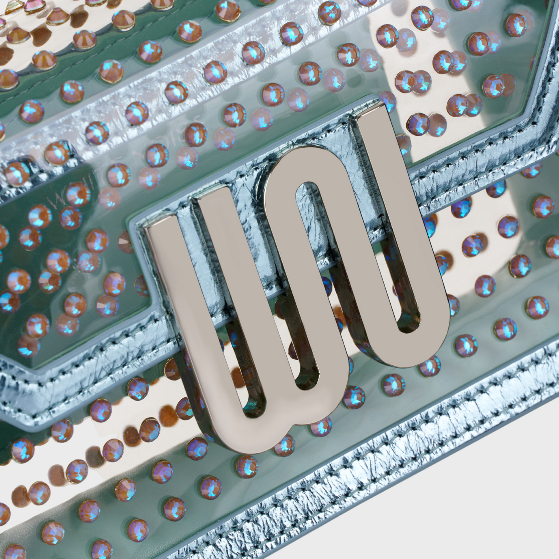 Amber Aqua crossbody bag in soft aqua leather