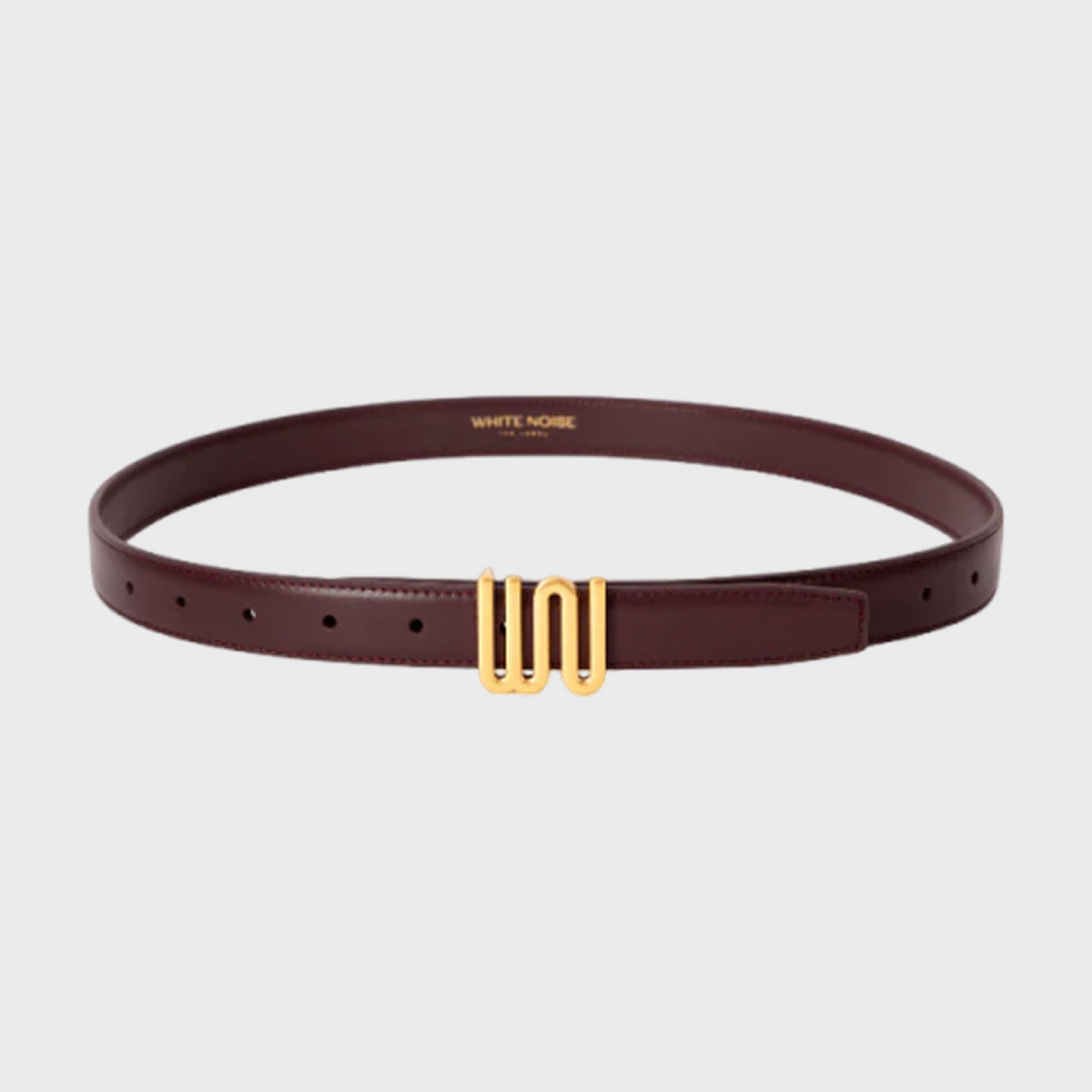 Aquamarine Cherry leather belt in rich cherry burgundy