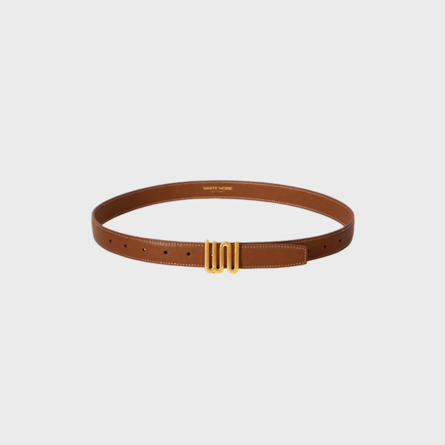Aquamarine Honey brown leather belt in soft grain leather