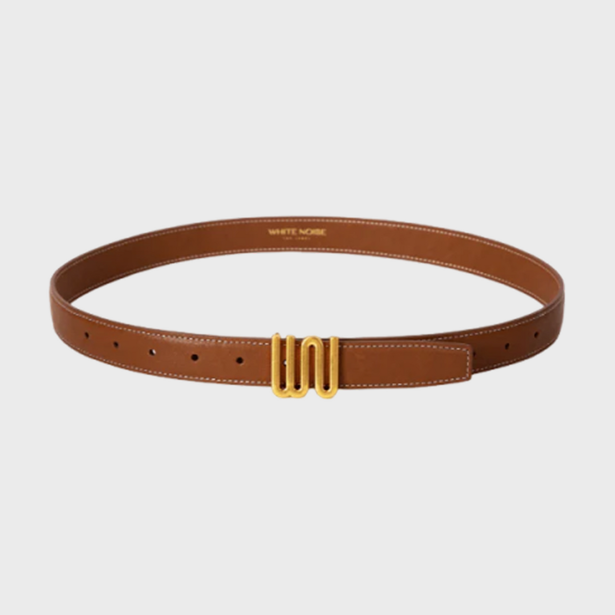 Aquamarine Honey brown leather belt in soft grain leather