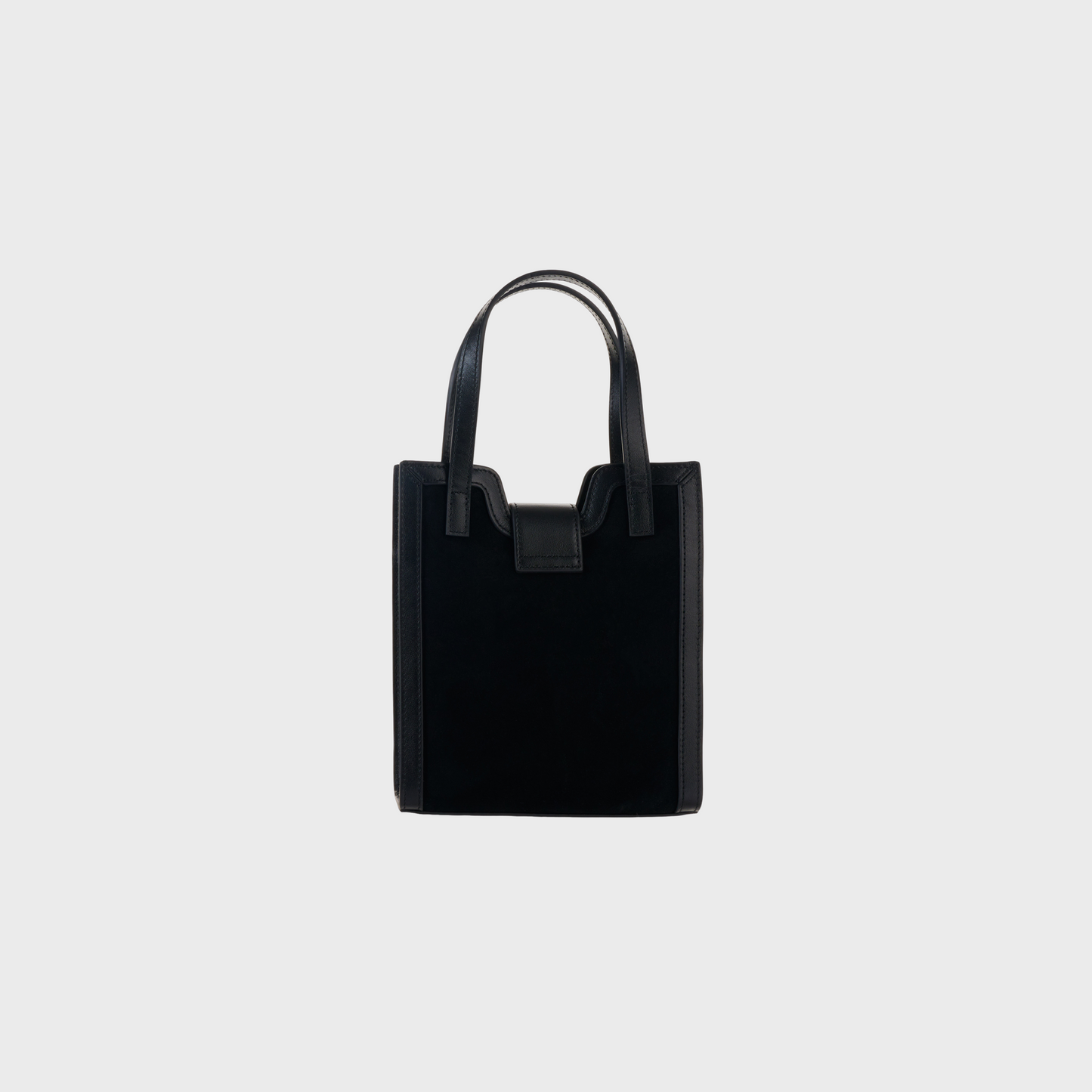 Azurite Noir tote in matte black leather