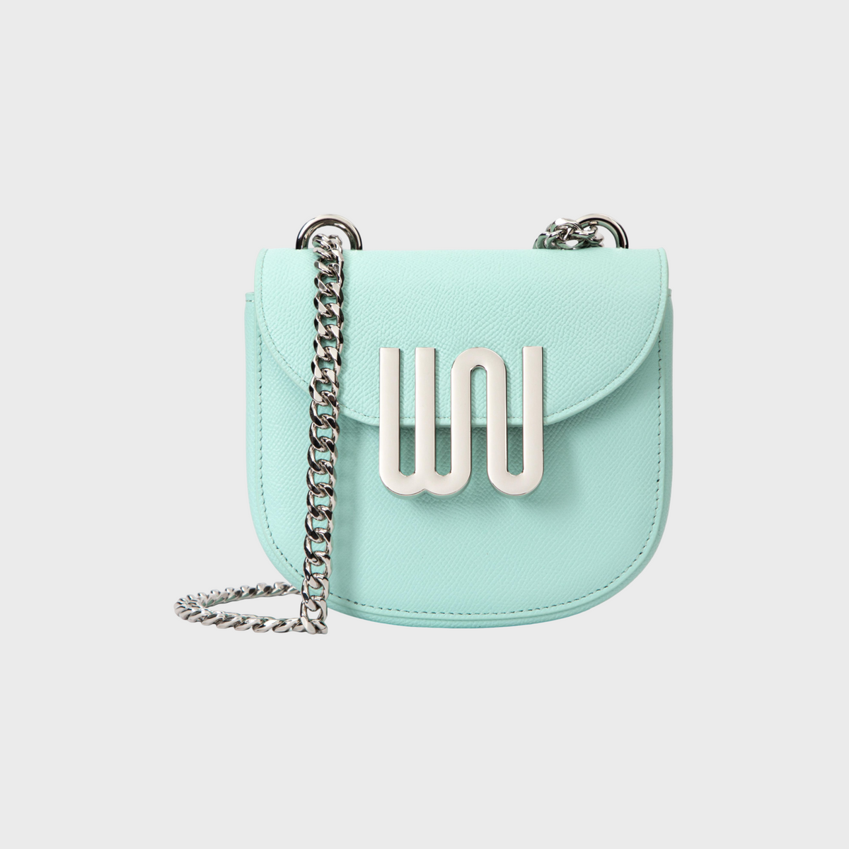 Citrine Mint crossbody shoulder bag in soft mint leather