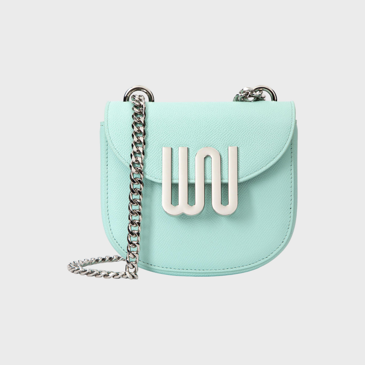 Citrine Mint crossbody shoulder bag in soft mint leather