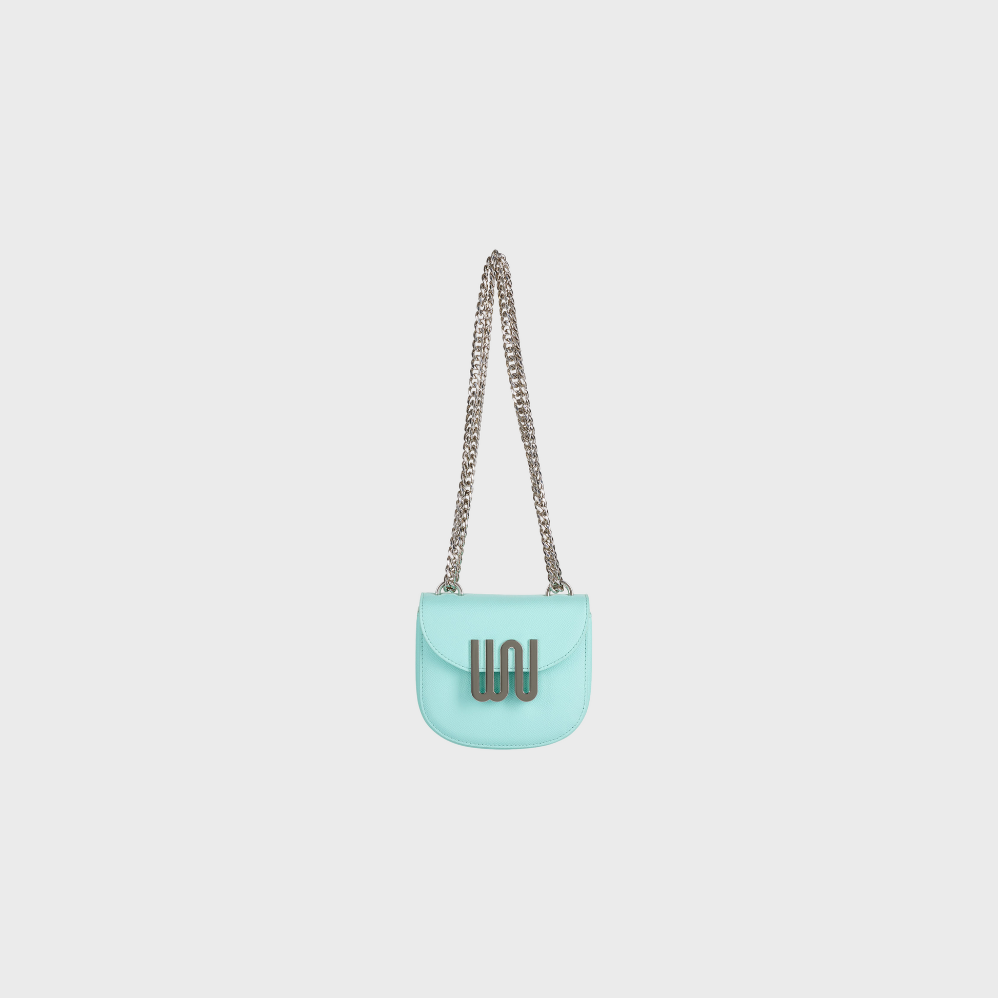 Citrine Mint crossbody shoulder bag in soft mint leather