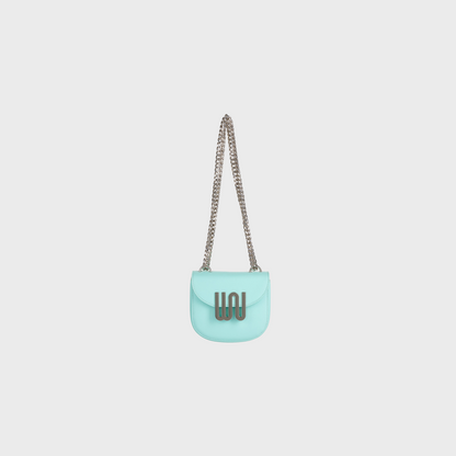 Citrine Mint crossbody shoulder bag in soft mint leather