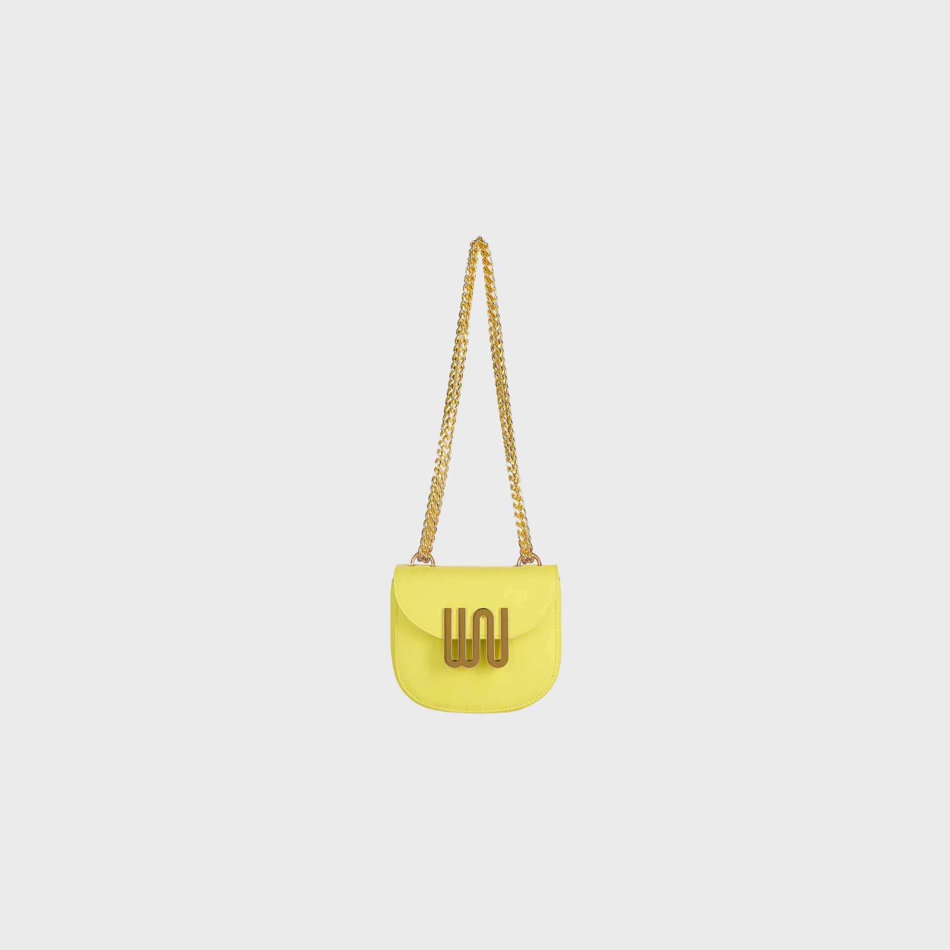 Citrine Sunburst crossbody shoulder bag in vibrant yellow leather