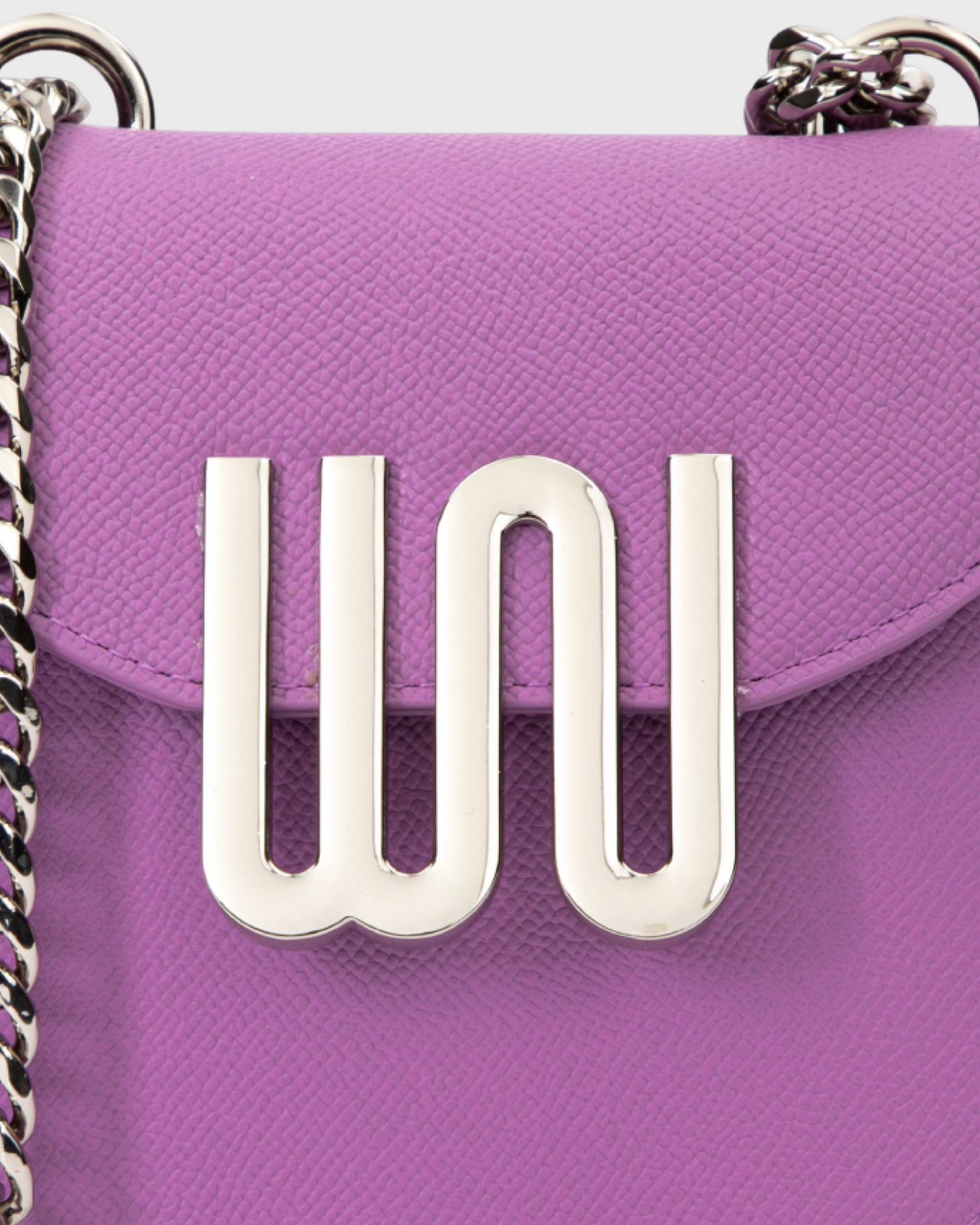 White Noise The Label Citrine Violette, WN logo hardware close-up