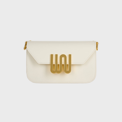 Garnet Nougat shoulder bag in creamy nougat leather
