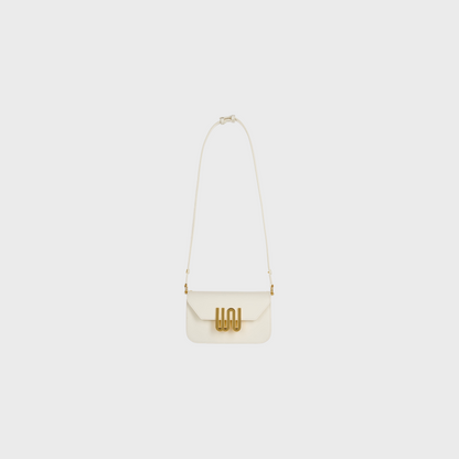 Garnet Nougat shoulder bag in creamy nougat leather