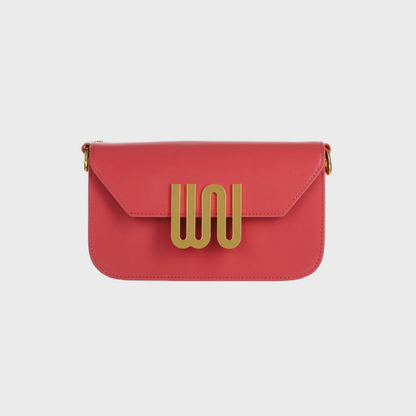 Garnet Ruby Rouge shoulder bag in deep ruby-red leather