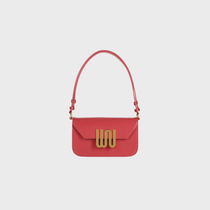Garnet Ruby Rouge shoulder bag in deep ruby-red leather