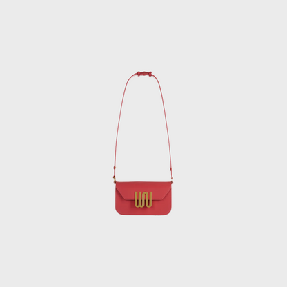 Garnet Ruby Rouge shoulder bag in deep ruby-red leather