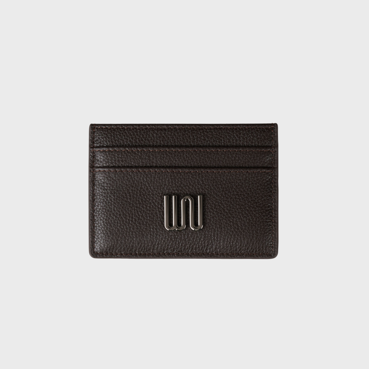 Howlite Cocoa card holder in cocoa brown leather