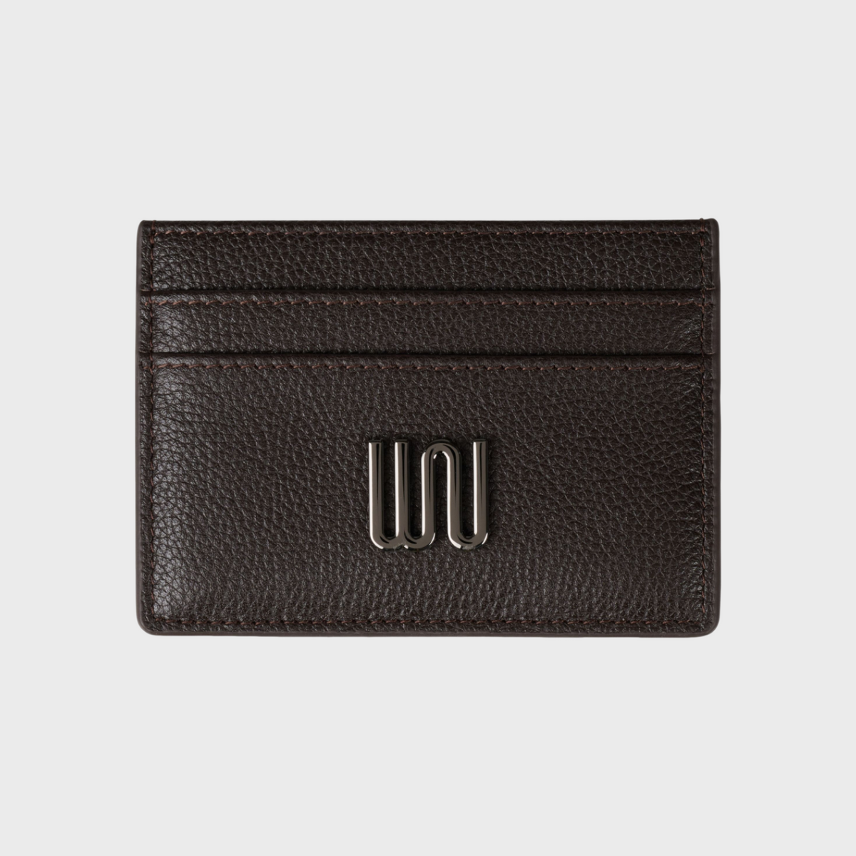 Howlite Cocoa card holder in cocoa brown leather