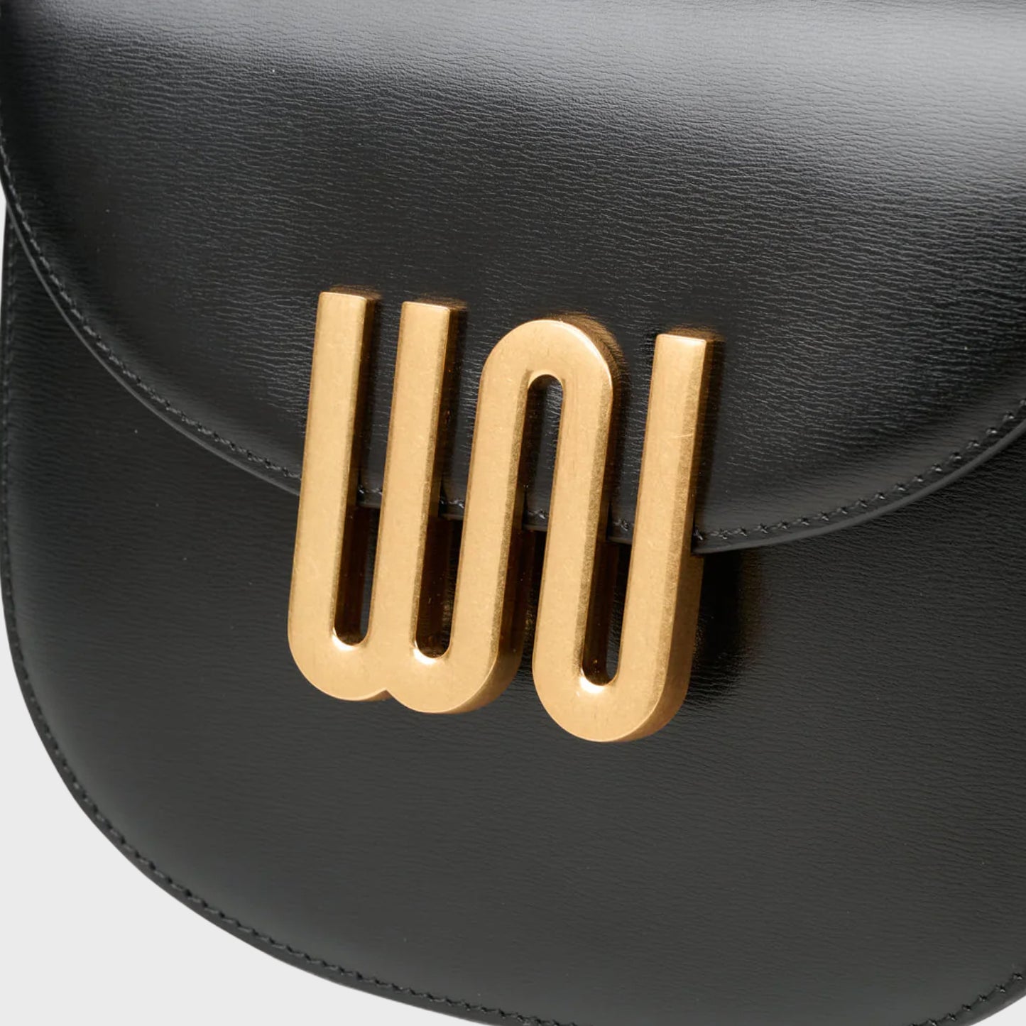 Jet Noir shoulder bag in matte black leather