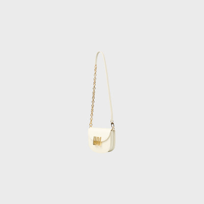 Jet Nougat structured bag in Togo leather