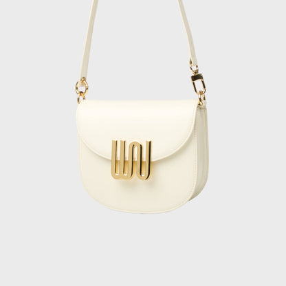 Jet Nougat structured bag in Togo leather