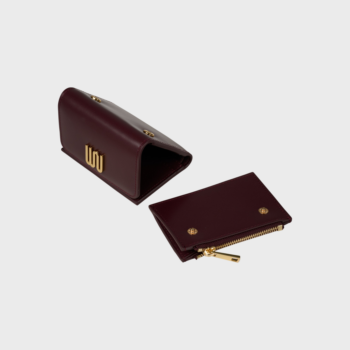 Kyanite Cherry wallet in burgundy leather