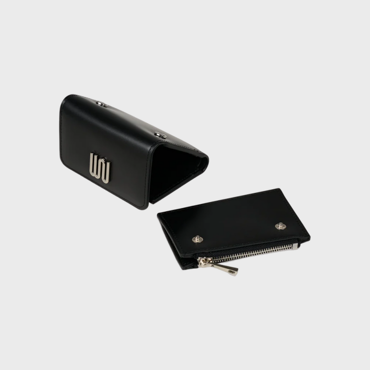 Kyanite Noir wallet in matte black leather