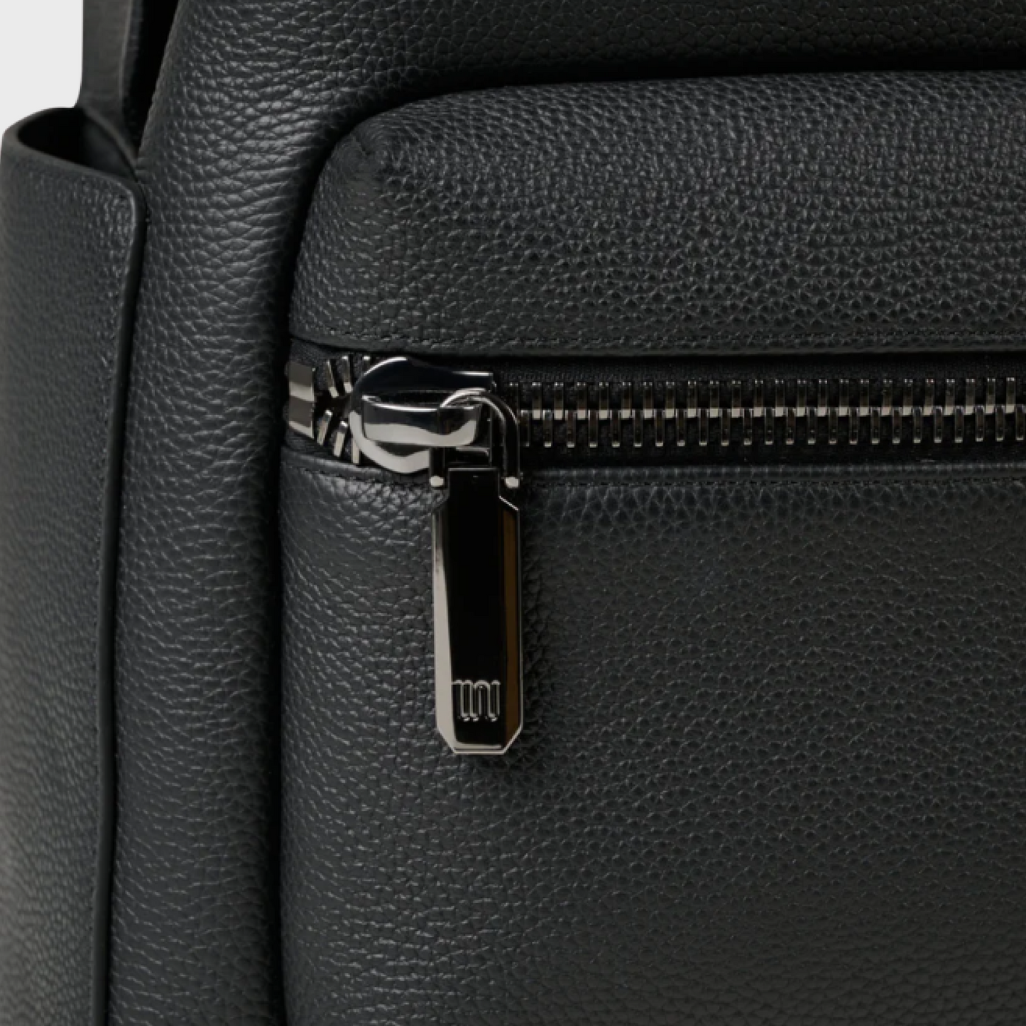 Malachite Noir backpack in matte black Togo leather