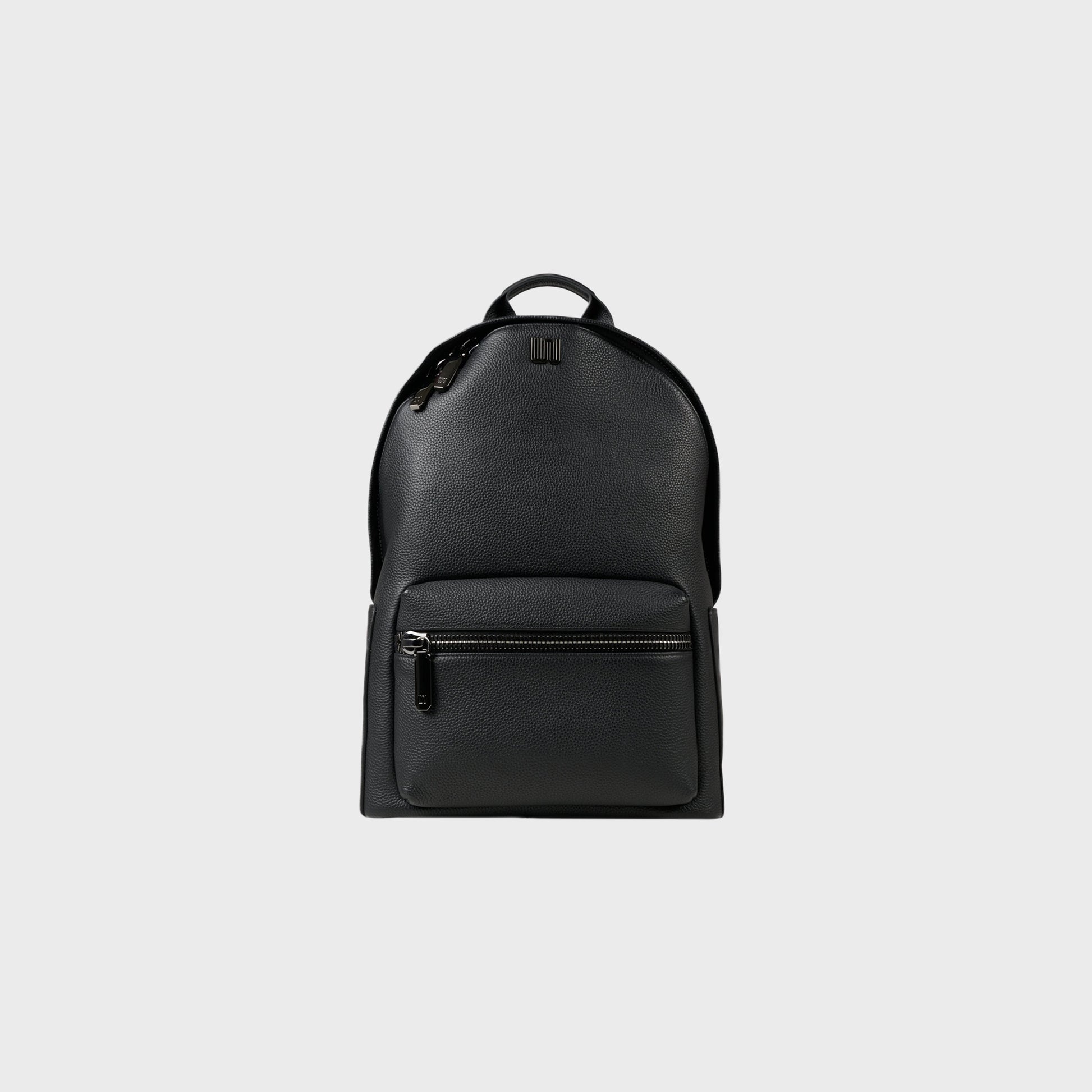 Malachite Noir backpack in matte black Togo leather