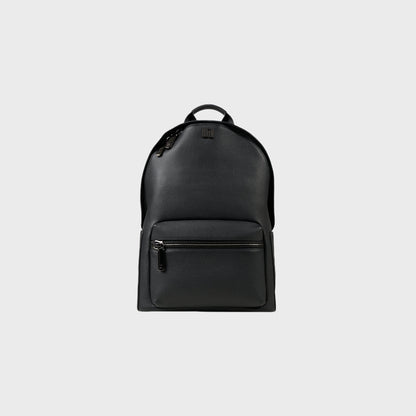 Malachite Noir backpack in matte black Togo leather