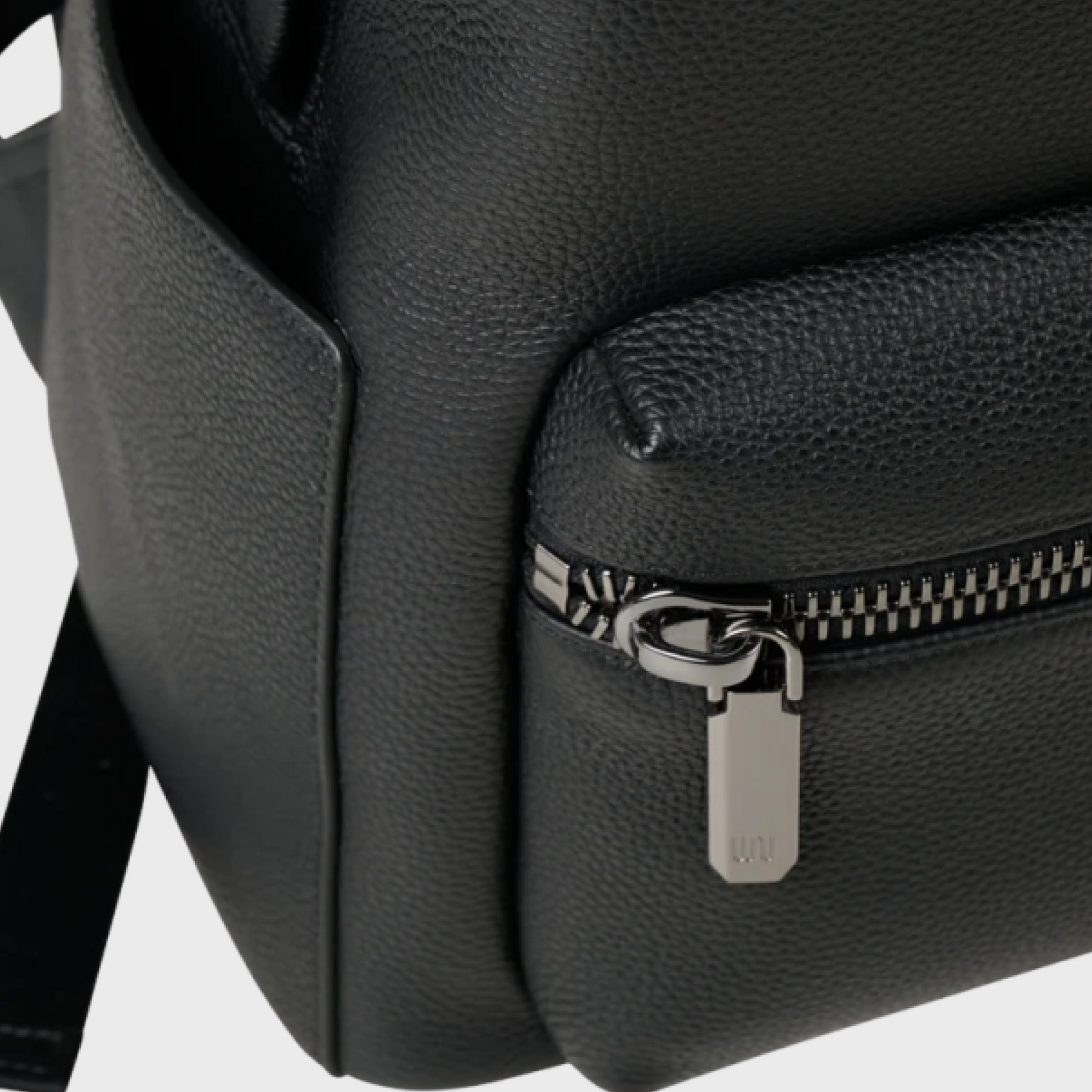 Malachite Noir backpack in matte black Togo leather
