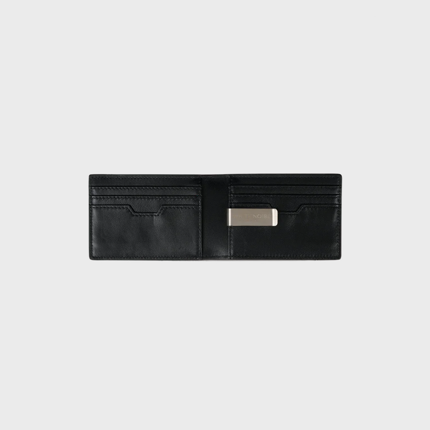 Morganite Noir wallet in matte black leather
