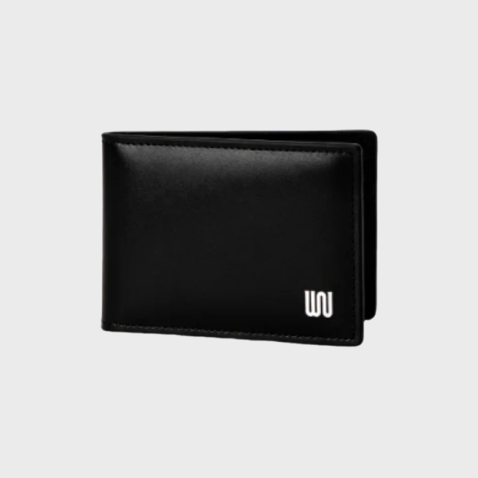 Morganite Noir wallet in matte black leather