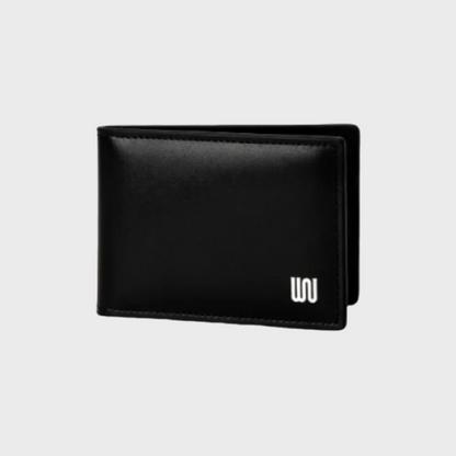 Morganite Noir wallet in matte black leather