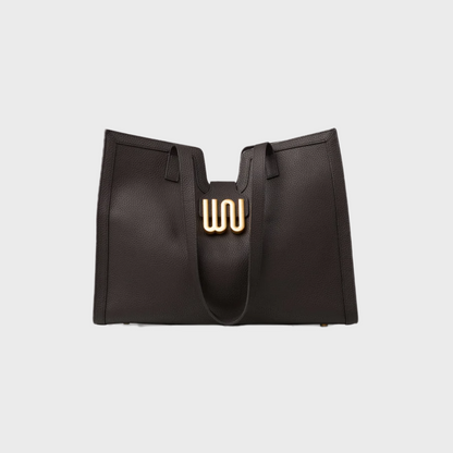 Obsidian Cocoa large tote in cocoa Togo leather