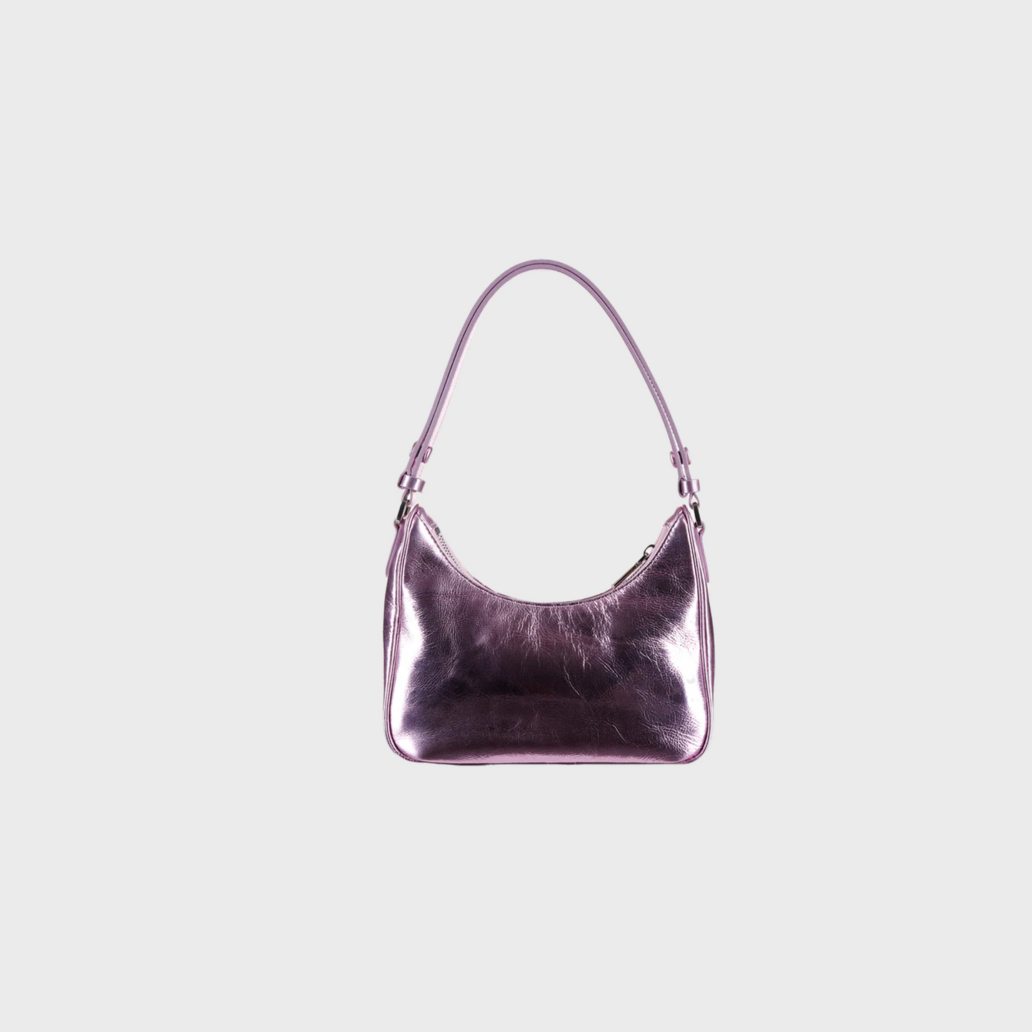 Purple handbag on a light gray background