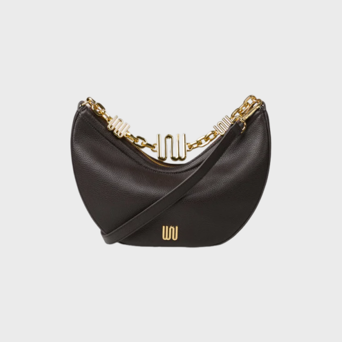 Phoenix Cocoa chain bag in matte grain leather