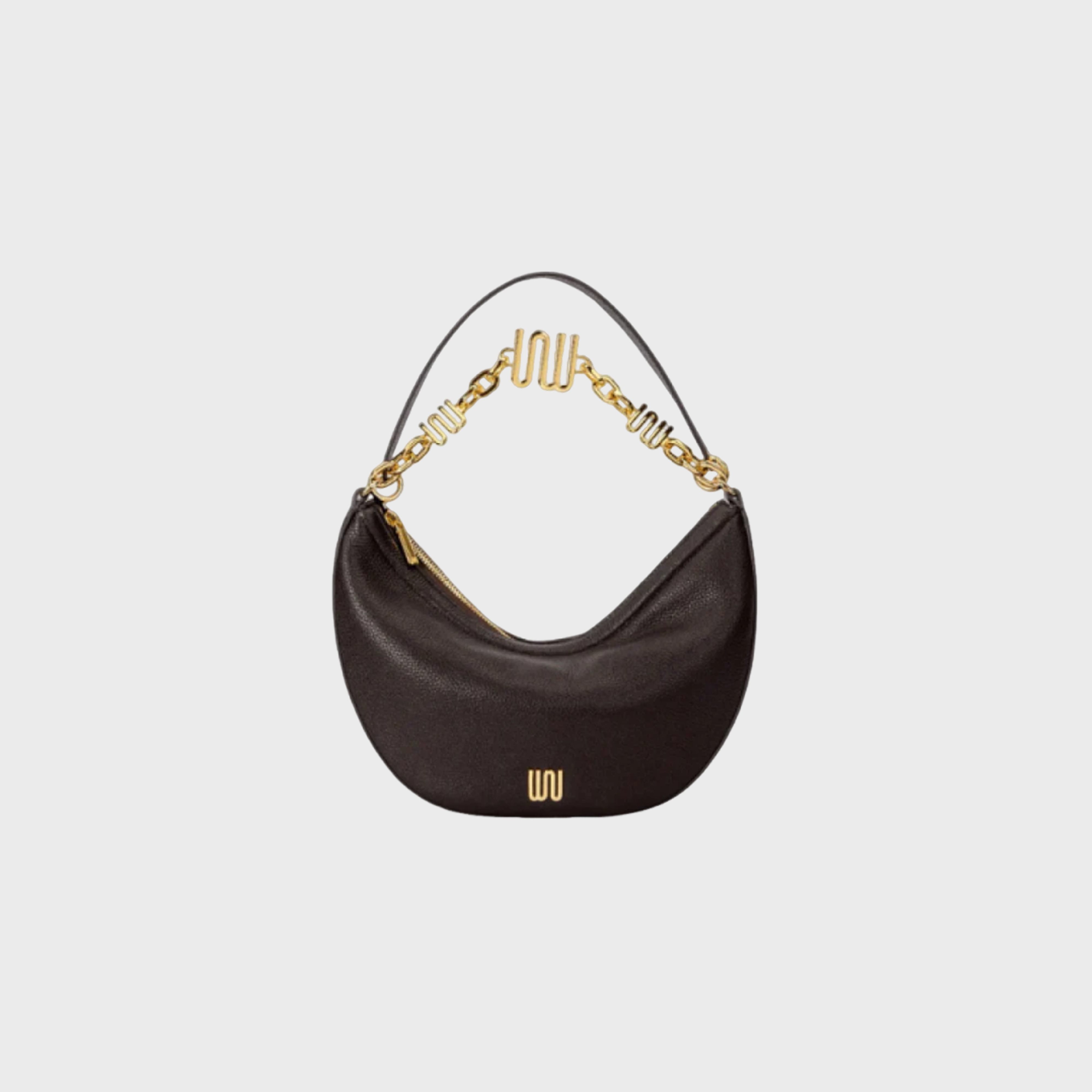 Phoenix Cocoa chain bag in matte grain leather