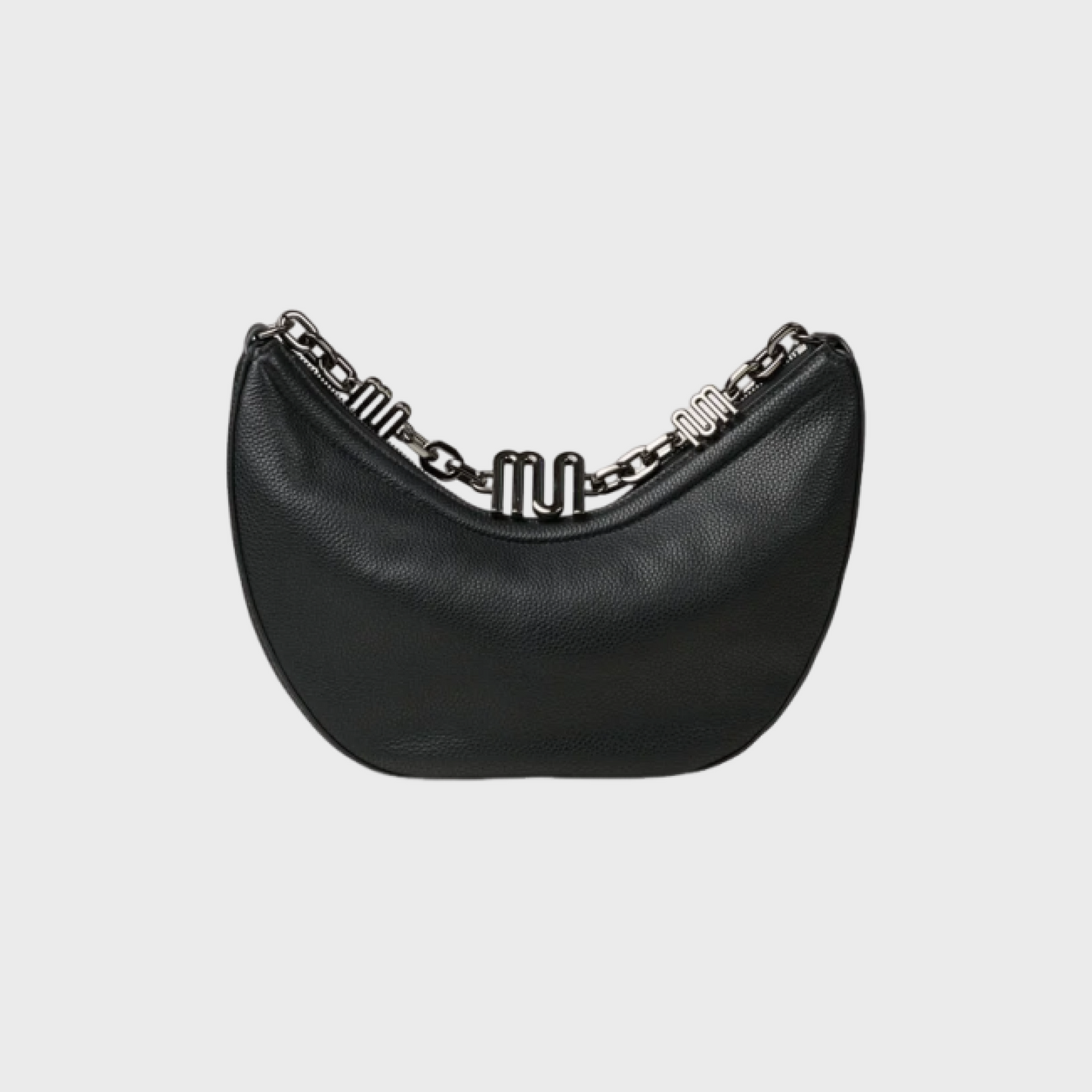 Phoenix Noir chain bag in matte grain leather