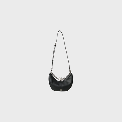 Phoenix Noir chain bag in matte grain leather