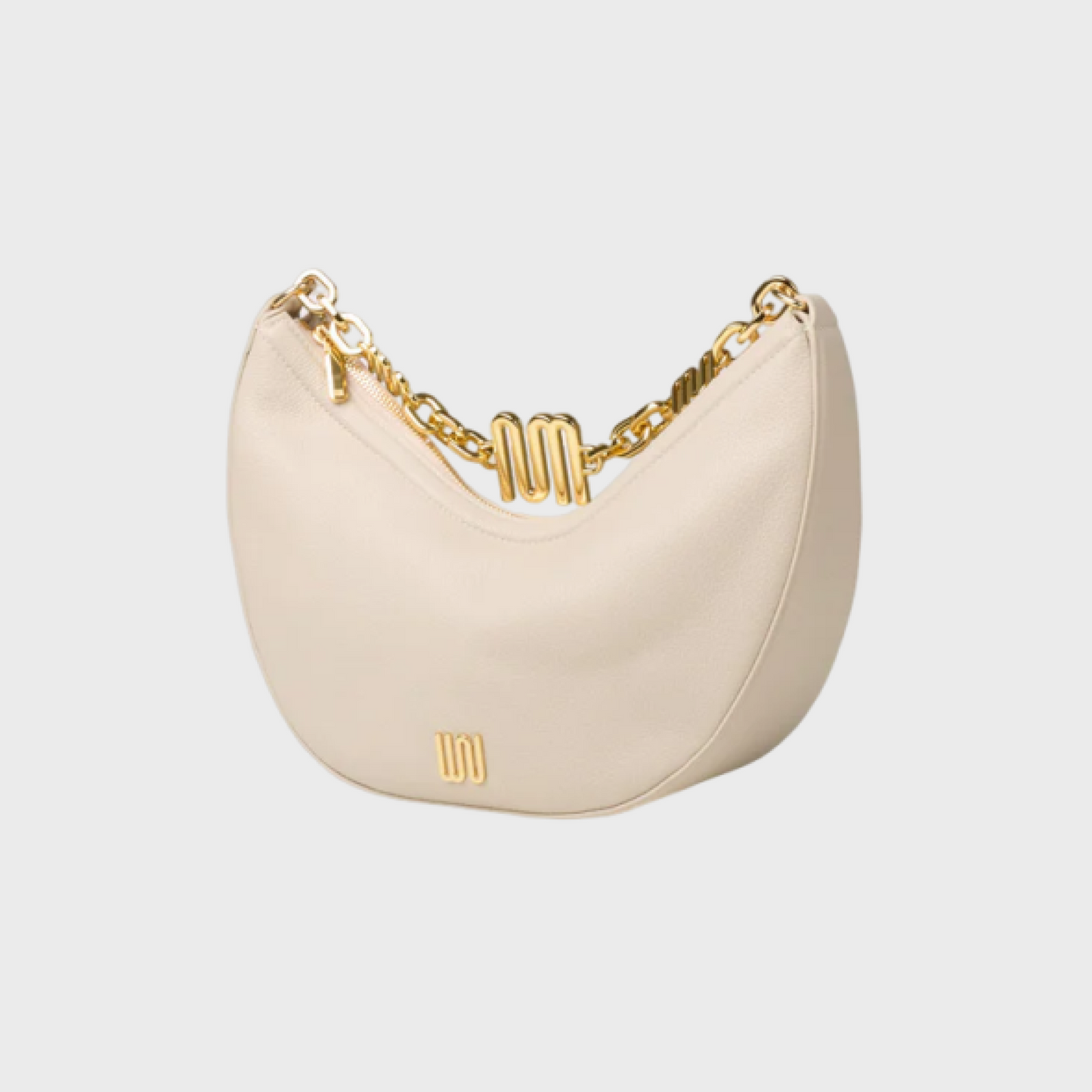 Phoenix Nougat chain bag in matte grain leather