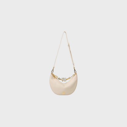 Phoenix Nougat chain bag in matte grain leather