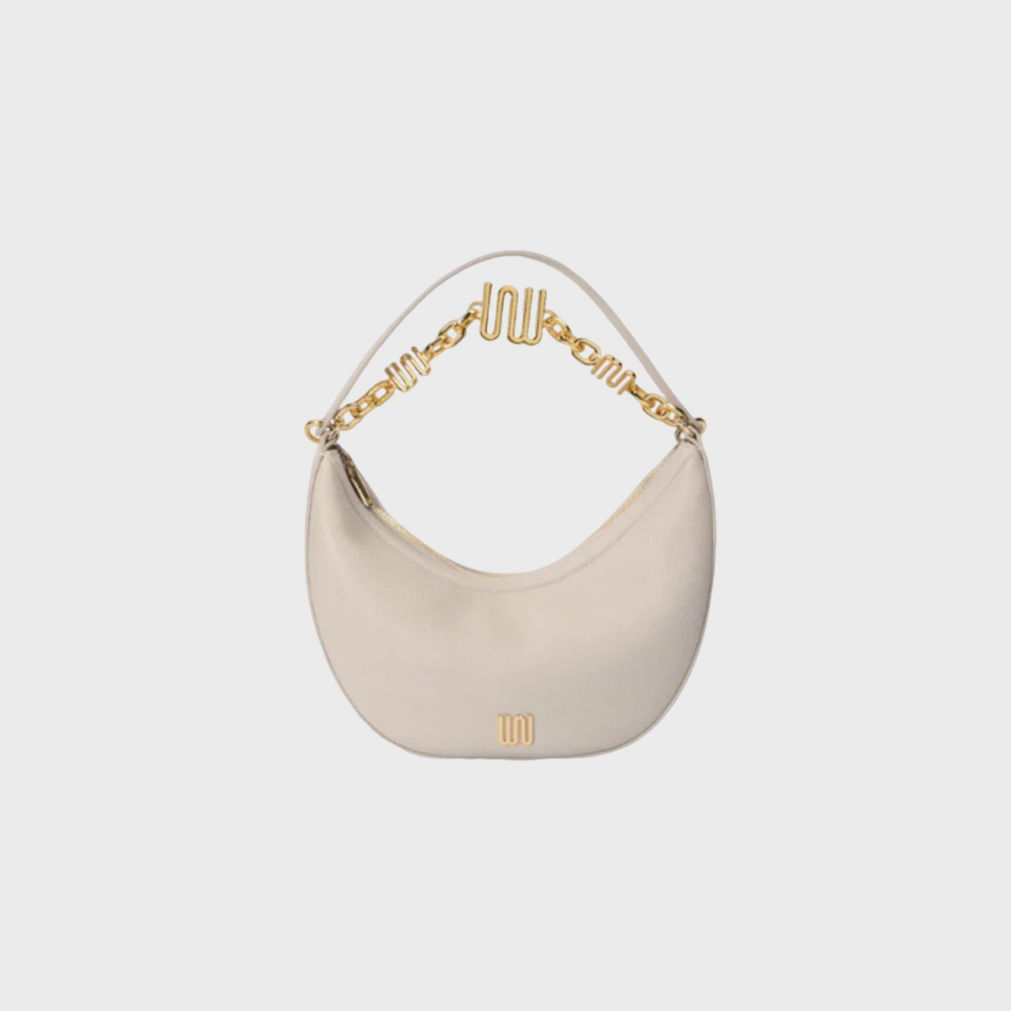 Phoenix Nougat chain bag in matte grain leather