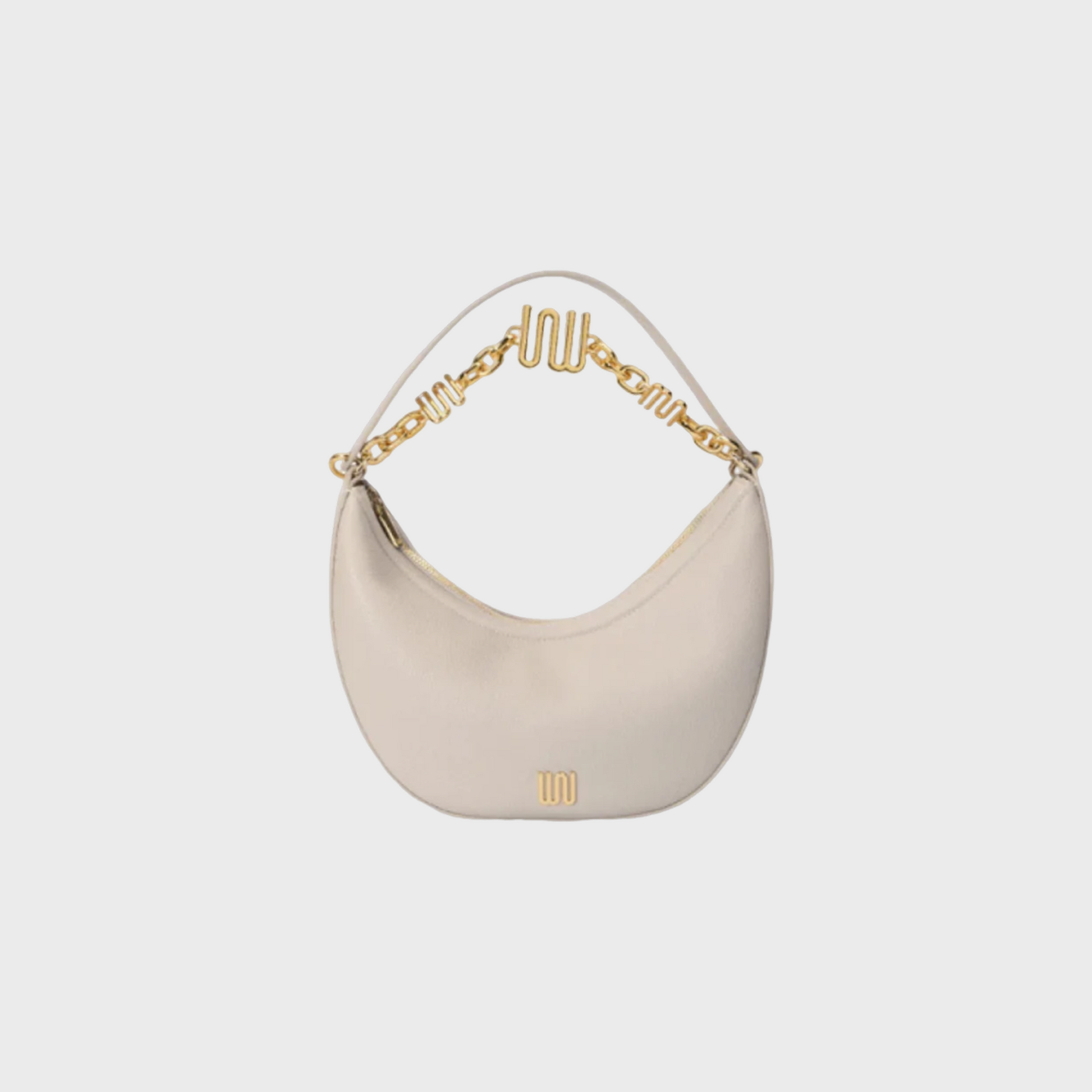 Phoenix Nougat chain bag in matte grain leather