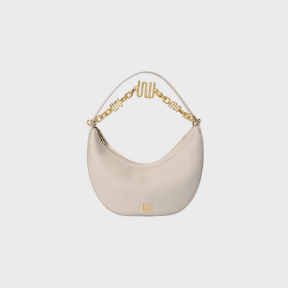Phoenix Nougat chain bag in matte grain leather