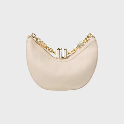 Phoenix Nougat chain bag in matte grain leather