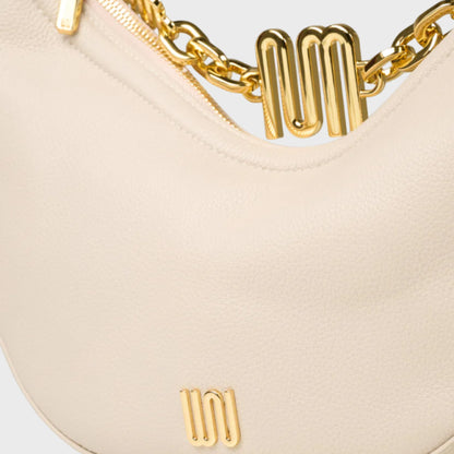 Phoenix Nougat chain bag in matte grain leather