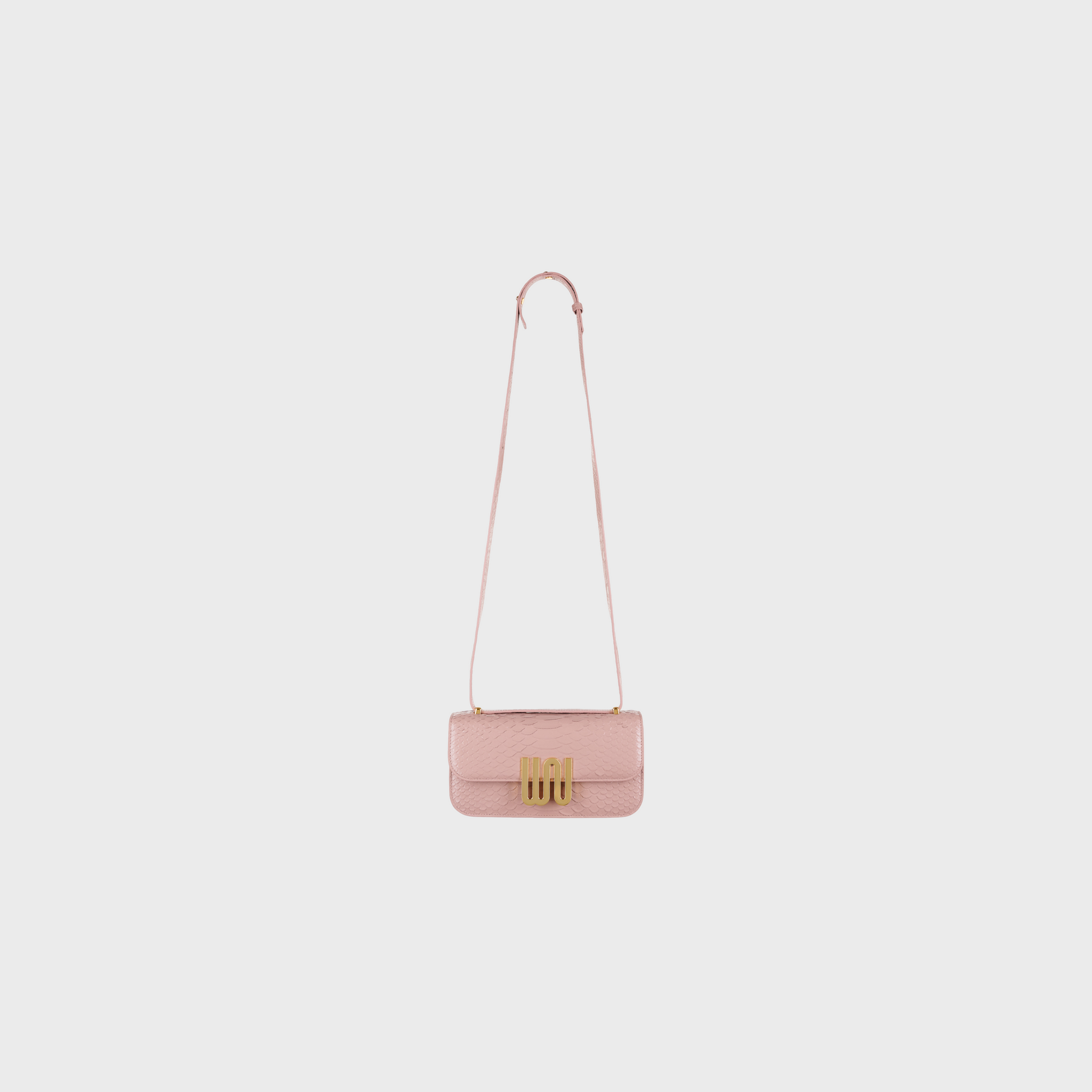 Selenite Velvet shoulder bag in blush velvet leather